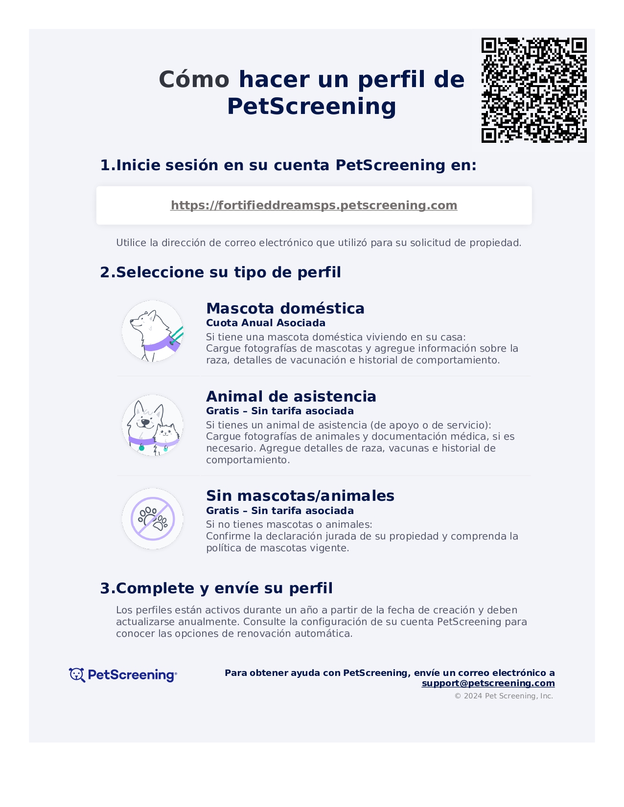 Petscreening flyer spanish